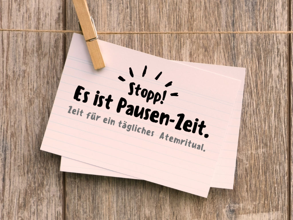 Stopp! Es ist Pausen-Zeit. 
